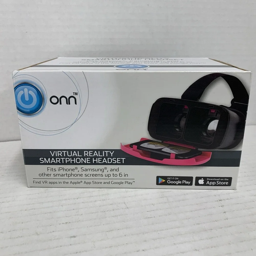 ONN Pink Virtual Reality Smartphone Headset Fits Phones w/Up to a 6